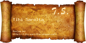 Tihi Sarolta névjegykártya