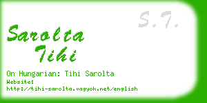 sarolta tihi business card